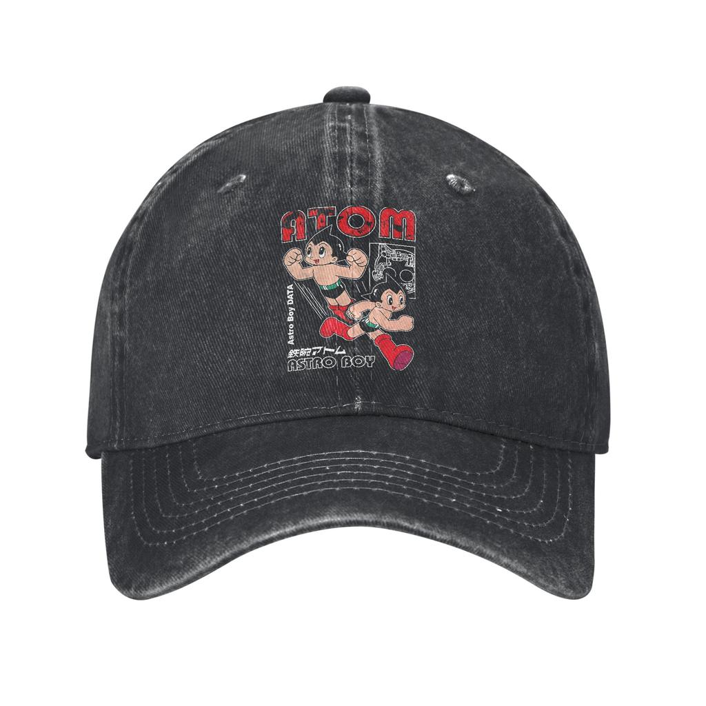 Vintage Astro Boy Character Mighty Atom Baseball Caps Unisex Style Distressed Denim Sun Cap Animation Outdoor Gift Hats Cap