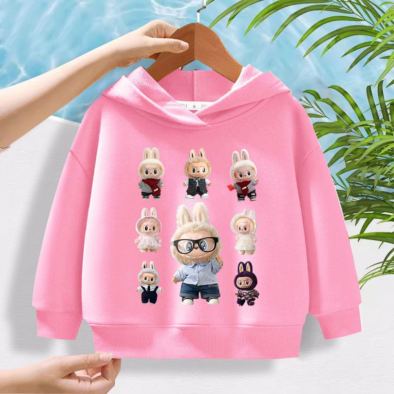 Children's Hoodie New Trendy Labubu Kids Cute Cartoon Casual Daily Hoodie 100-160cm Boys Girls
