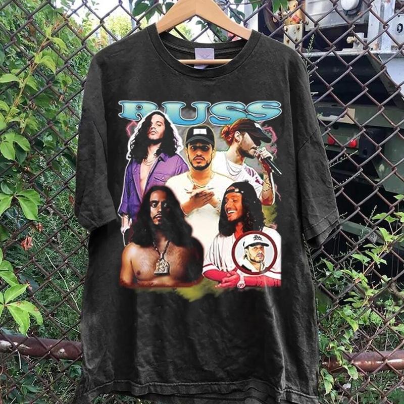 New Russ Cool Unisex Black S 235XL T Shirt 20D04