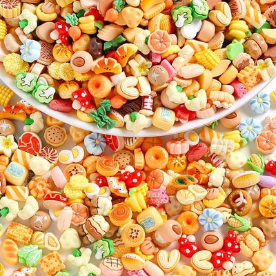 10pcs Kawaii Cartoon 3D Food Resin Refrigerator Magnet Souvenir Fridge Magnet Cake Candy Sticker