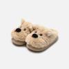 Fashion Indoor Fluffy Slippers For Women Men Winter Warm Shoes Cute Cartoon Dog Soft Plush Anti-slip Couples Home Floor Cotton Slides