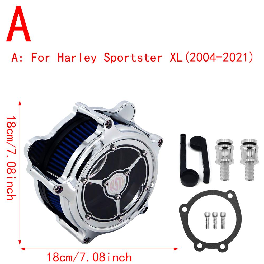 RSD Clarity Air Cleaner Intake Filter Chrome For Harley Sportster Iron 883 1200 Dyna Softail FXSTC Fat Bob Touring FLHT FLHTC