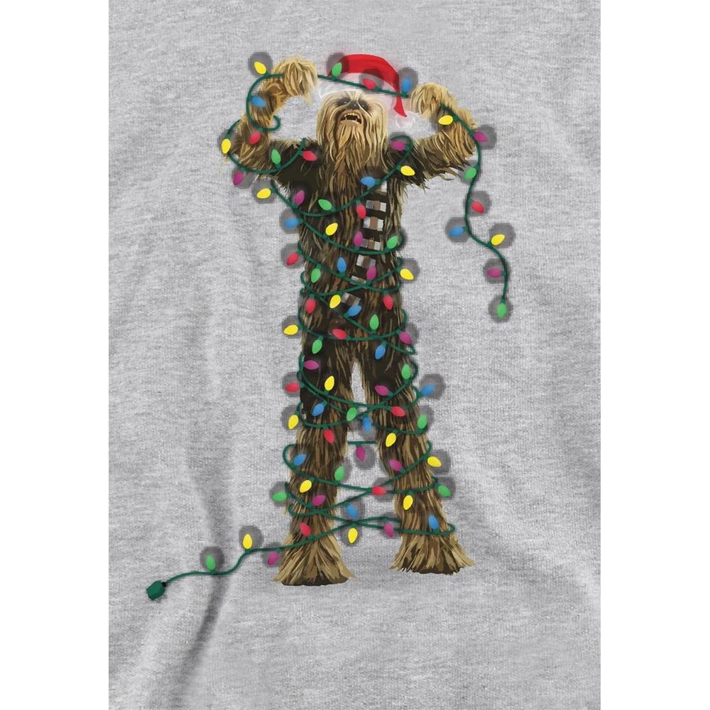 Star Wars Childrens/Kids Christmas Chewbacca Tangled Lights Heather Hoodie