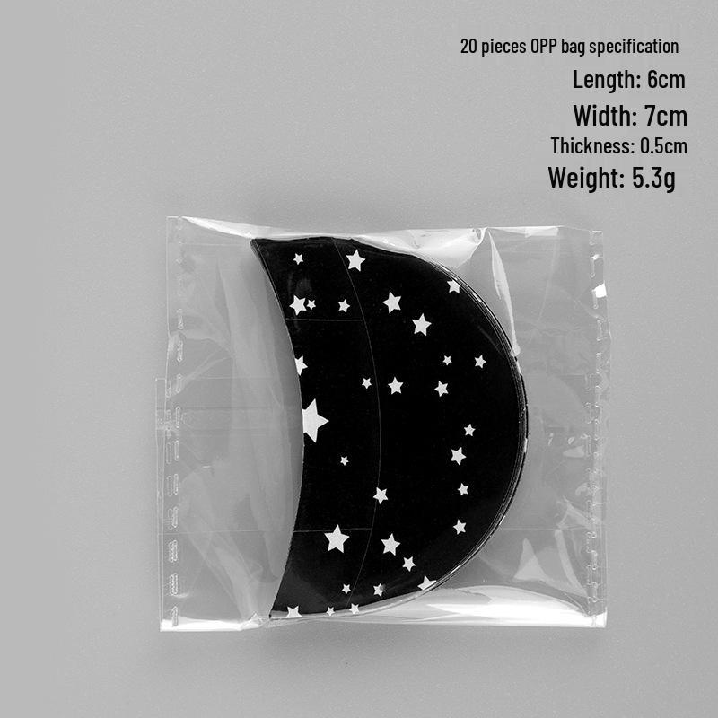 Black Printed Eyelash Extension & Eyeshadow Isolation Stickers - Non-woven, Disposable Removal Tools