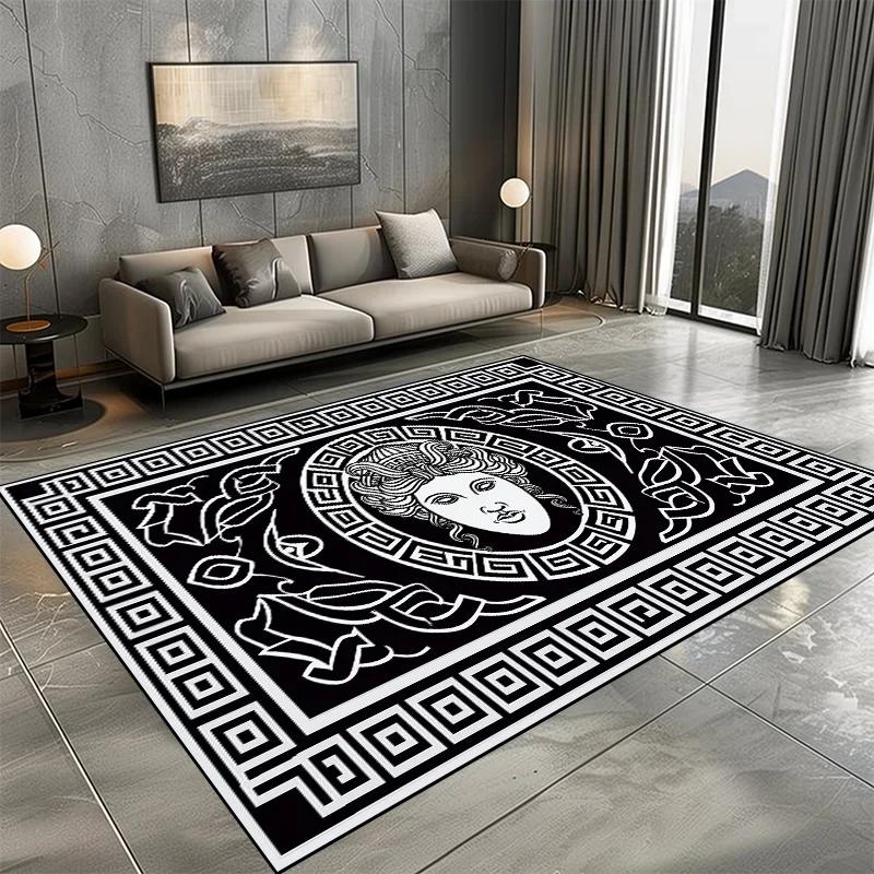 

Современный Роскошный Ковер для Гостиной Модный Дизайн Ковры Большого Размера Гардеробная Нескользящие Напольные Коврики Спальня Прикроватные Мягкие Ковры 60*90cm