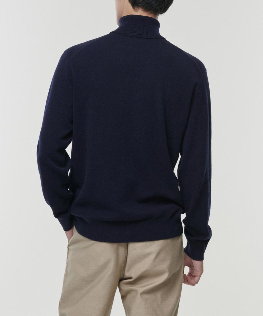 MUSINSA STANDARD [Premium] 100% Cashmere Turtleneck Knit [Navy]