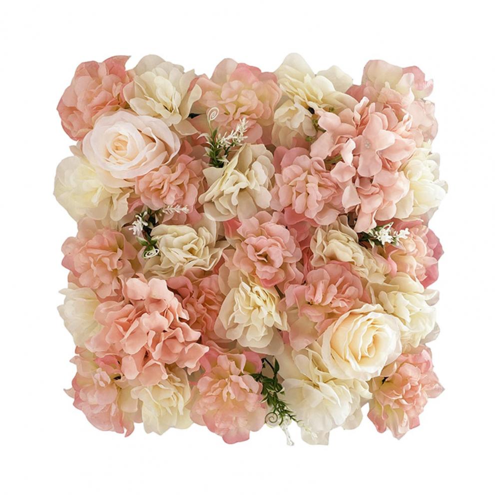 30cm Artificial Rose Flower Wall Panel Wedding Bridal Baby Shower Party DIY Square 3D Floral Wall Backdrop Decoration Photo Prop