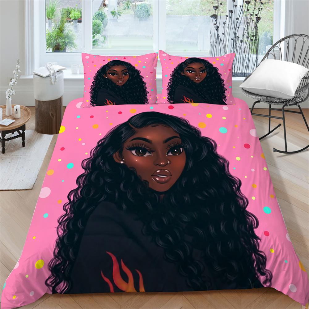 Home Textiles Bedding Girl Quilt Cover Bedding Set 3D Cartoon Duvet Cover Comfortable Bedclothes Microfiber Quilt Cover