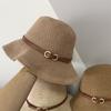 Gürtel wellige Kante gestrickter Eimerhut Damen Herbst und Winter faltbar retro vielseitig lässig Sonnenschutz Beckenhut