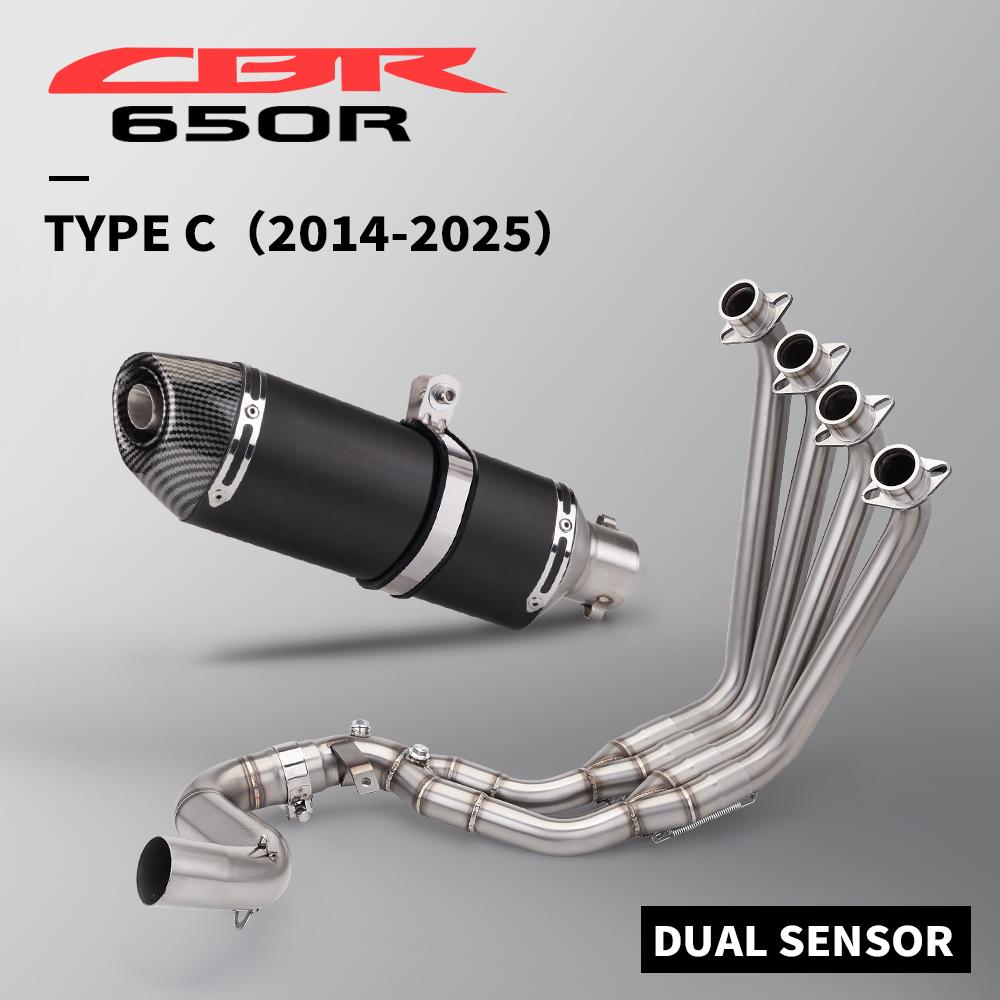 Slip-On Til CBR650R CB650F CB650R CBR650F Motorcykel Udstødningssystem Modificeret Front Link Pipe Udstødning Carbon Moto DB Killer