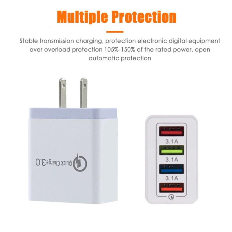 Buy 4USB3.1A Mobile Phone Charger 5v3a Multi-port Travel Charger Intelligent Charging Plug Fast Charger at affordable prices — free shipping, real reviews with photos — Joom Buy 4USB3.1A Mobile Phone Charger 5v3a Multi-port Travel Charger Intelligent Charging Plug Fast Charger at affordable prices — free shipping, real reviews with photos — Joom