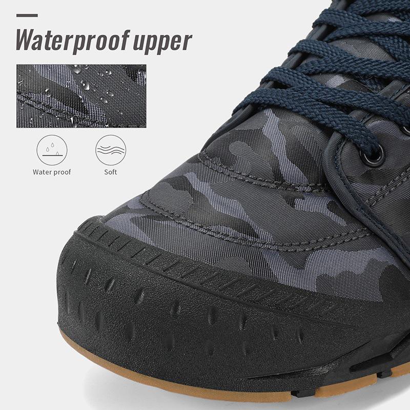 Waterproof Camo High-Top Snow Boots: Non-Slip, Velvet-Lined, Warm Outdoor Cotton Shoes for Autumn & Winter