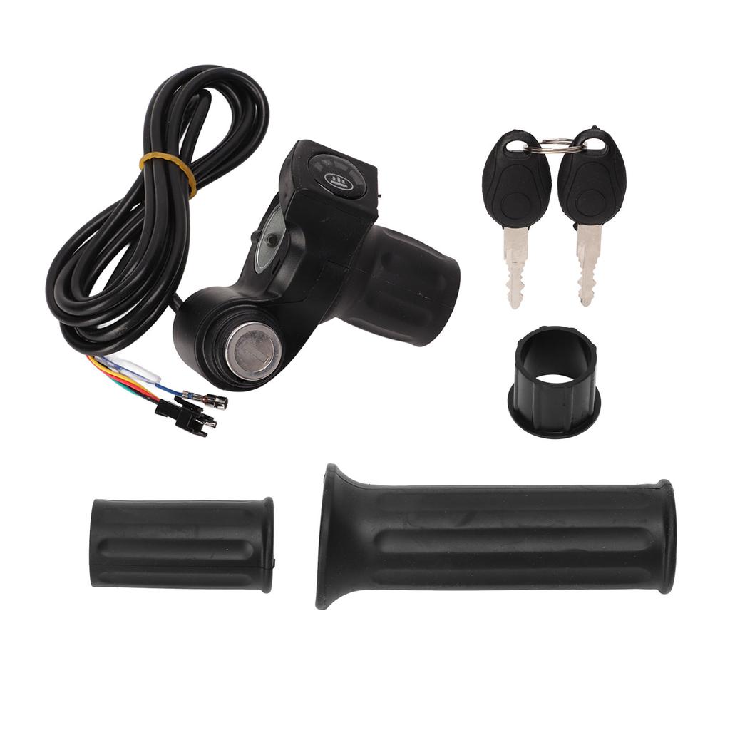 Electric Bike Throttle Grip 4 Lights Half Lock E Scooter Speed Twist Throttle Grips for Electric