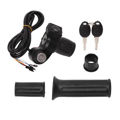 Electric Bike Throttle Grip 4 Lights Half Lock E Scooter Speed Twist Throttle Grips for Electric