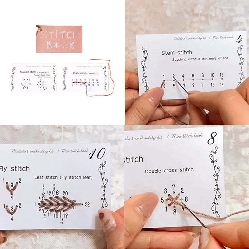 Creative Mini Sewing Book For Beginners Backstitch And Straight Stitches Sewing Cards StitchBuddy Embroidery StitchBook