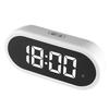 LED Digital Dual Alarm Clock Snooze Modes Adjustable Brightness Voice Control USB Charging Table Timepiece Nightstand Decor