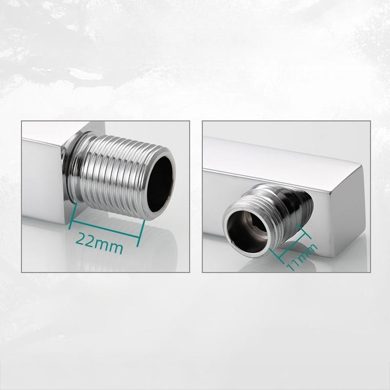 Chrome Wall-mounted Rain Shower Arm 35 Cm