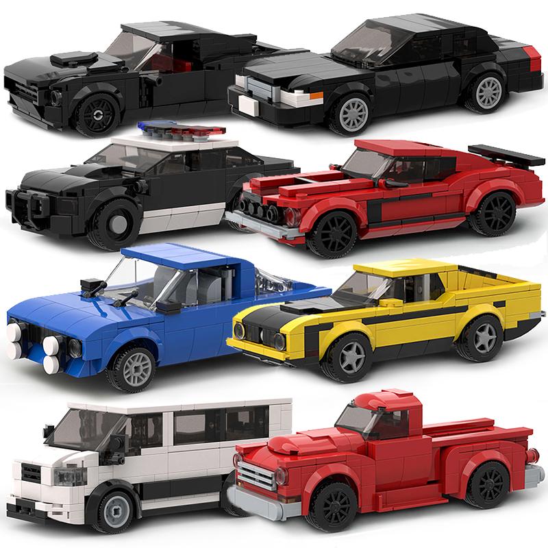 MOC Speed City Car Racer Classic Supercar Building Blocks Brick Racing Super Technique Creative Garage DIY Set Vehicle