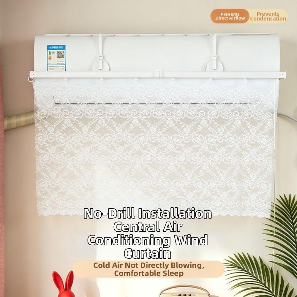 Lace Air Conditioner Guide Cover Anti-Direct Blowing Air Conditioning Baffle  Home Decor