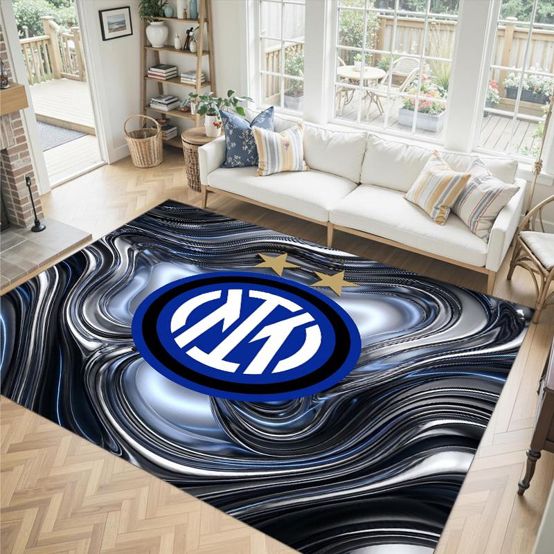 Borussia Dortmund Design Crystal Velvet Carpet Cozy Non?Slip Printed Rug For Bedroom Living Room Entrance