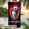 Beach Towel Bournemouth Football Print Custom Name Text Soft Towel for Swimming Pool