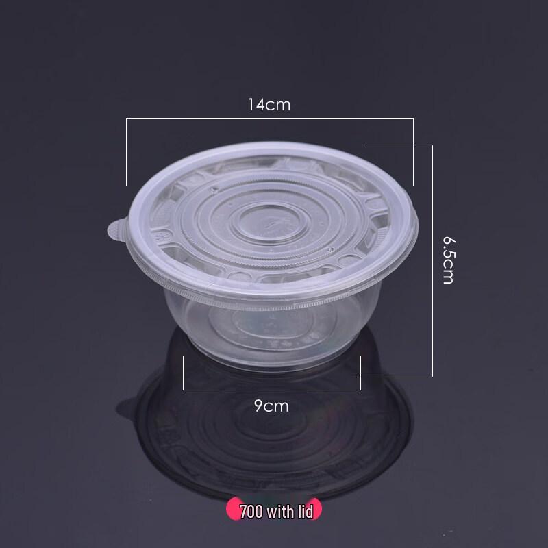 

Одноразовая круглая пластиковая миска с крышкой