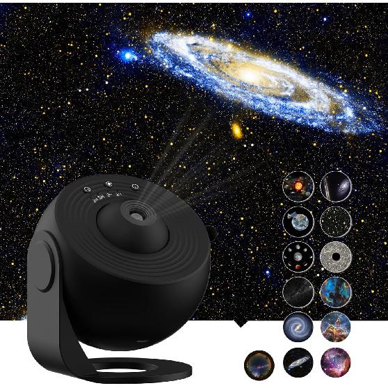Star Projector,Planetarium Projector Galaxy Projector for Bedroom,360 Degree Rotation Galaxy Night Light with 4K Replaceable 13 Galaxy Discs Large
