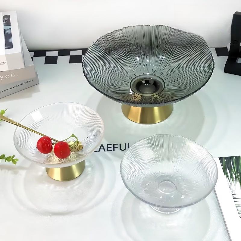 Elegant Firework Glass Fruit Bowl