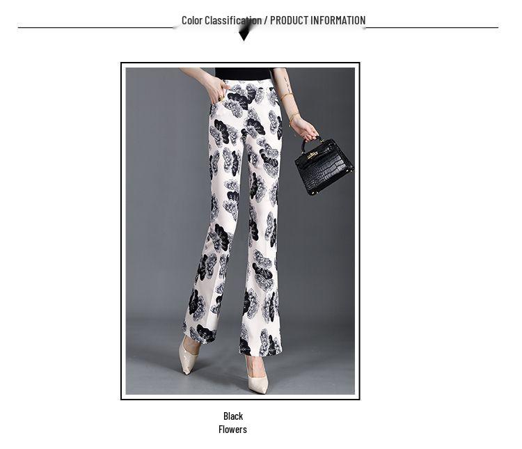 Elastic Waist Plaid Micro Flare Pants - Slimming Bodycon Stretchy Women's Fashion for Summer 2025.