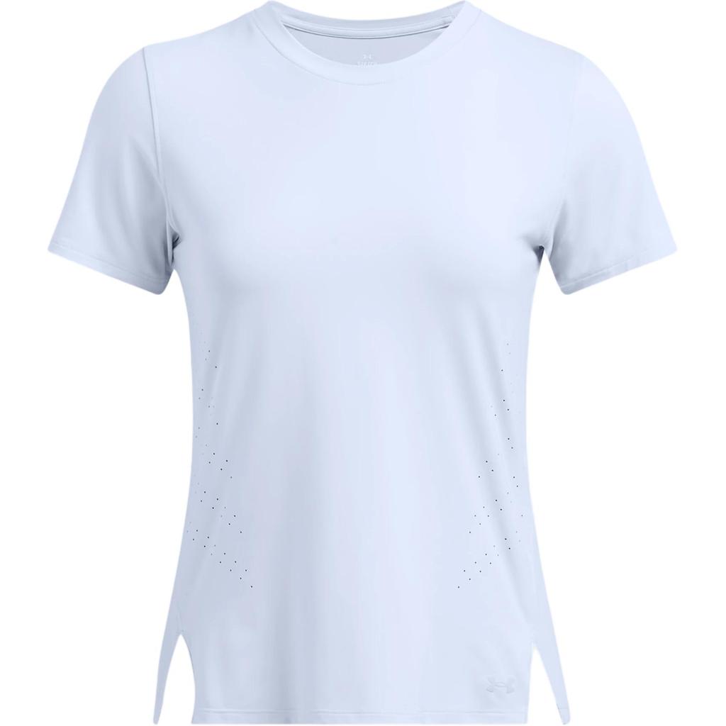 Under Armour Launch Elite Solid Versatile Short Sleeve Breathable T-Shirt Women Tops Rain-Cloud-Blue 1383364-464