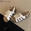 Fashion Flats Platform Women Sandals New Fashion Summer Shoes Casual Open Toe Slippers 2025 Designer Lace Up Roman Shoes Woman Sandalias