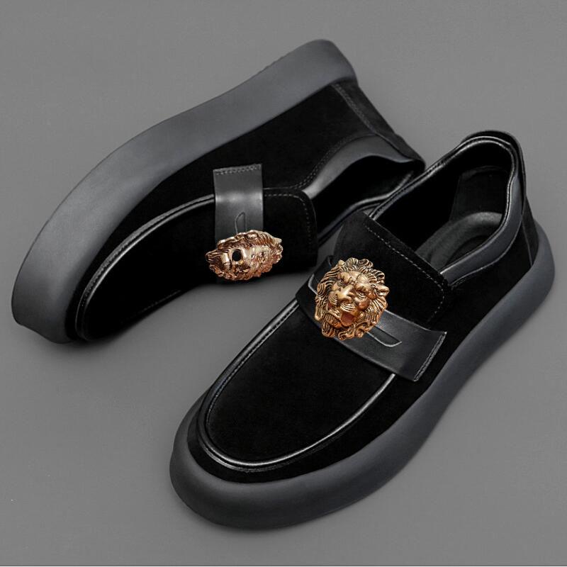 

Fashion Spring summer soft face high-end business slip-on driving bean shoes casual leather shoes cowhide large size 38-47 A3 47