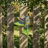 Contemporary Home Aesthetic Art Metal Hummingbird Wall Decor, Iron Colorful Bird Fence Decoration, Anti Rust Outdoor Decor Sculpture Hanging Ornaments