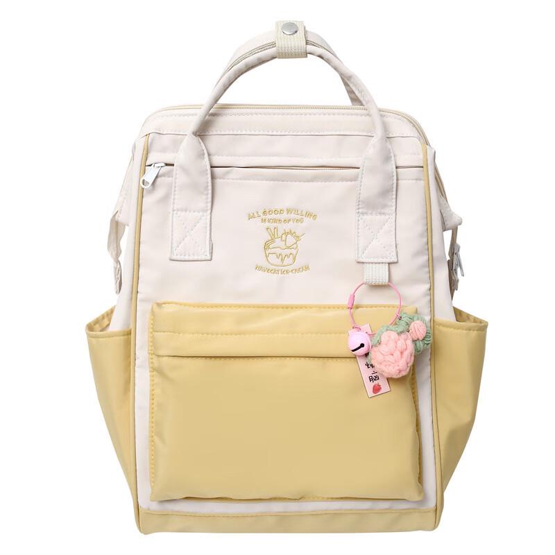 

Li Shen Contrasting Color Large Capacity Student Backpack One Size