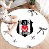 Besiktas Gymnastics Club Round Area Rug,Carpet Rug for Living Room Bedroom Sofa Playroom Decor,Non-slip Floor Mat