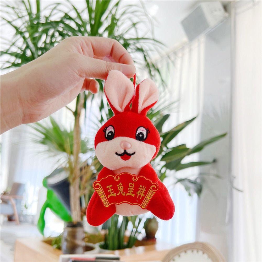 Rabbit Plush Pendant Natal Year Auspicious Doll Year Of The Rabbit Mascot Zodiac Rabbit Plush Toys