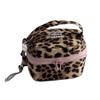 Waterproof Leopard Print Square Storage Box Handheld Zipper Design Small Cosmetic Pouch Makeup Bag Home Travel