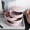 Desktop Jewelry Organizer Box, Rotating 4-Layer Design with Lid, Ideal for Daily Storage of Women's Ornaments