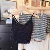 French Thermal Lace Camisole: Slim Fleece Vest with Chest Pads for Women, Wear As Outer or Inner Layer - Autumn/Winter.