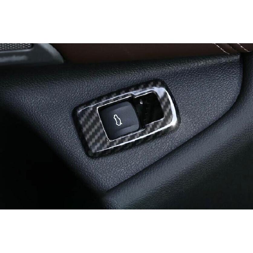 Carbon Fiber ABS Tailgate Rear Door Switch Cover Trim For BMW 5 Series 2018-