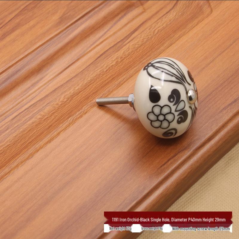 Modern Pastoral Pumpkin Ceramic Cabinet Handle for Kitchen and Drawer