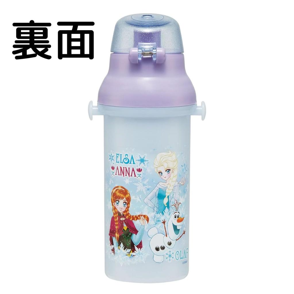 Skater Water Direct Dishwasher Made In Disney Frozen X Shoko Nakagawa Children's Bottle, 480ml, Drinking, Plastic, One-Touch Operation, Safe, Japan,