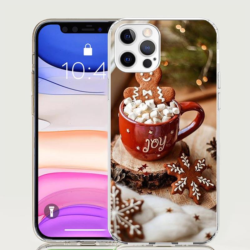 Winter Coffee Christmas Phone Case For iPhone 17 Air 16 15 Plus 11 14 Pro Max 13 Mini 12 7 8 + SE Pattern Art Customized Cover 1