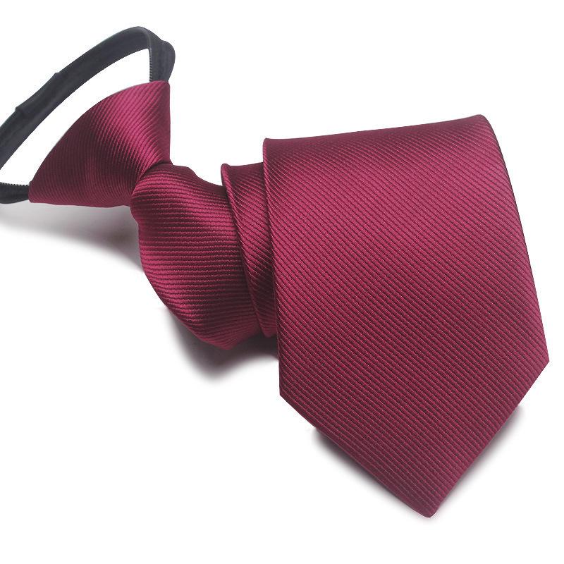 Men's 8cm No-Knot Zipper Tie - Easy-Pull Business Formal Tie