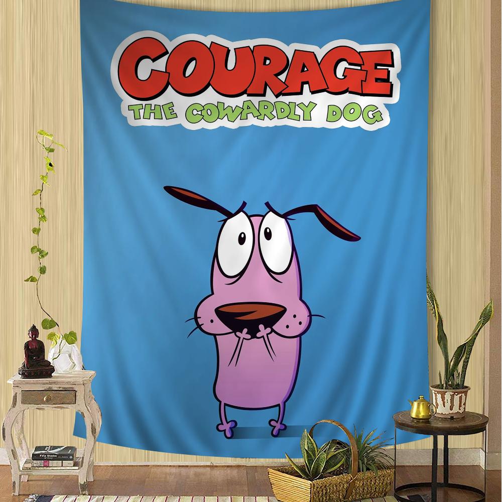Courage The C-Cowardly D-Dog Colorful Tapestry Wall Hanging Cheap Hippie Bohemian Wall Tapestries Mandala Wall Hanging Sheets