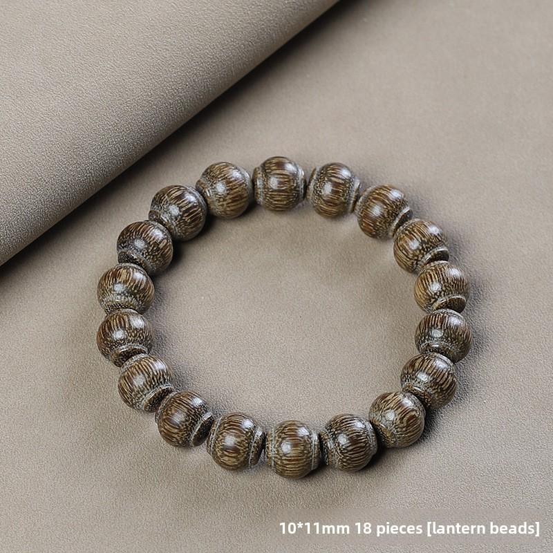 Nha Trang Bai Qinan Agarwood 20 Bracelet, Submerged Old Material Wenwan Men's and Women's Single Circle Buddha Beads, Bracelet