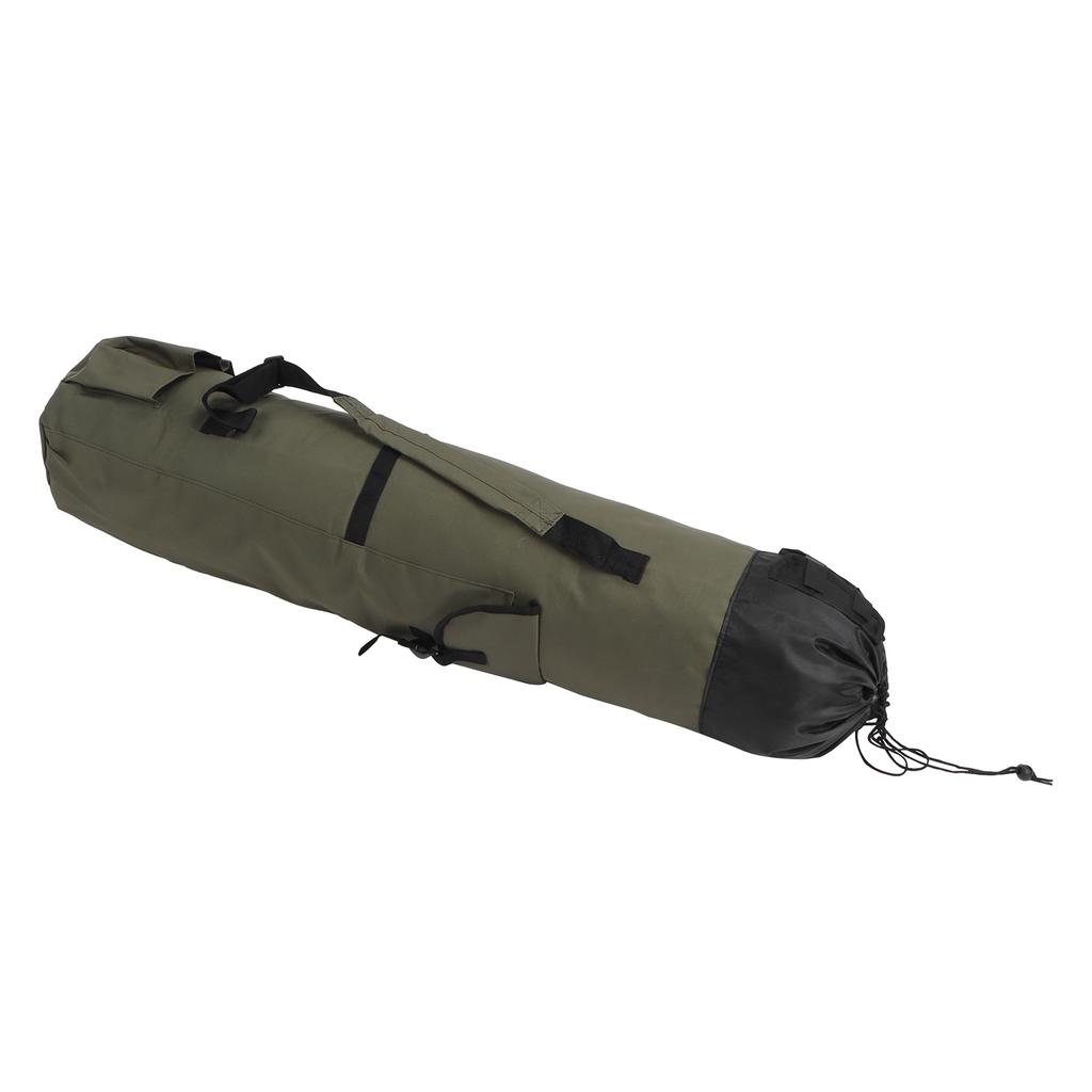 MultiPurpose Fishing Bag Adjustable Folding Fishing Rod Pole Reel Lures Storage Case(Military Green