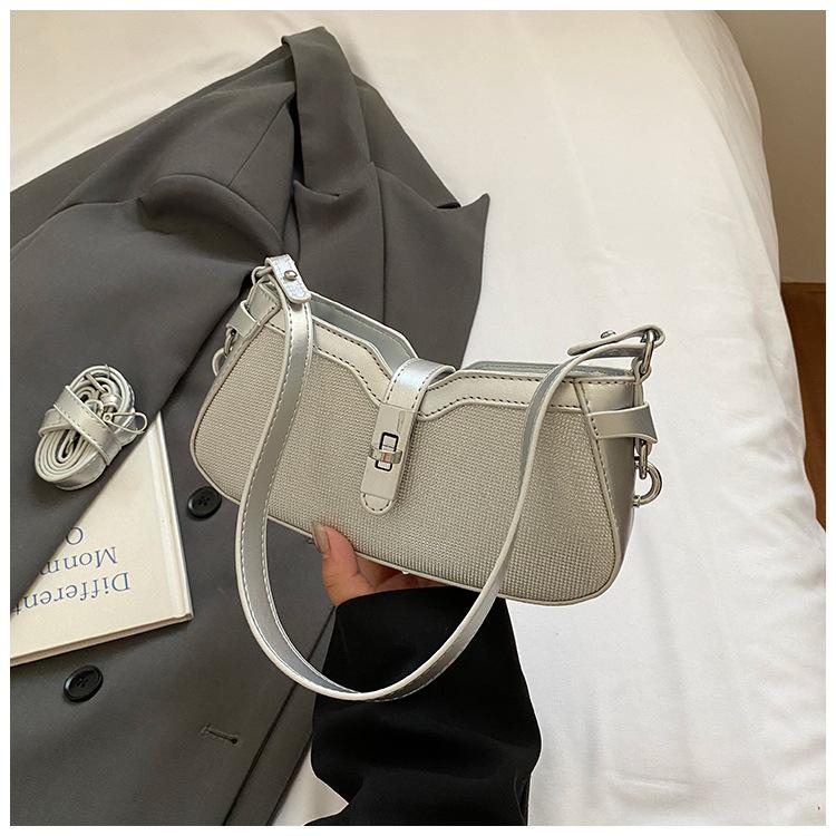 

2025 лето новая модная ретро сумка-багет высокой ценности на плечо, сумка-мессенджер, сумка-замок, сумка подмышку, женская сумка