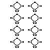 50pcs Electric Fence Insulators Pulse Electric Fence Terminal Rod Insulators with 3.2cm Hole for Farm