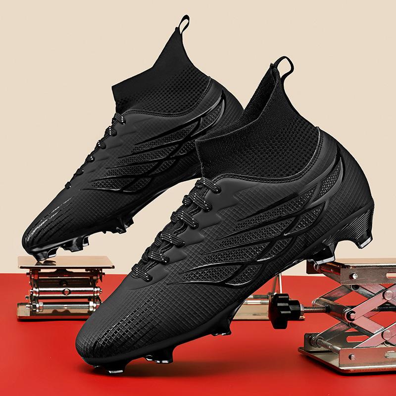 High-top football shoes men's long nails and broken nails student children's professional training shoes large size football shoes